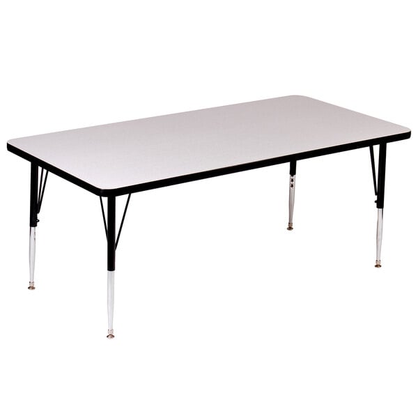Correll 24″ x 36″ Rectangular Gray Granite Finish 19″ – 29″ Adjustable Height High Pressure Top Activity Table