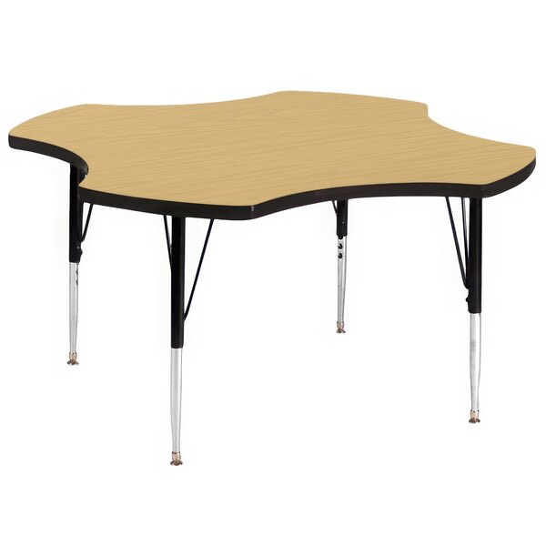 Correll 48″ Clover Fusion Maple Finish 19″ – 29″ Adjustable Height High-Pressure Top Activity Table