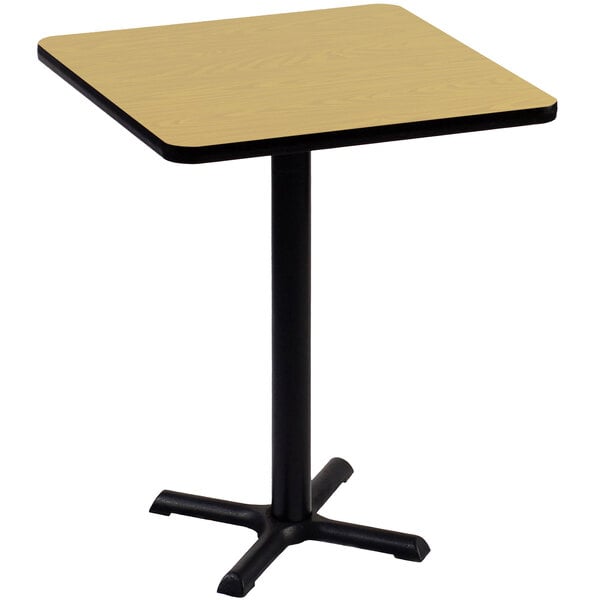 Correll 24″ Square Fusion Maple Finish Bar Height High Pressure Cafe / Breakroom Table