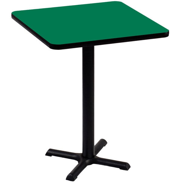 Correll 42″ Square Green Finish Standard Height High Pressure Cafe / Breakroom Table