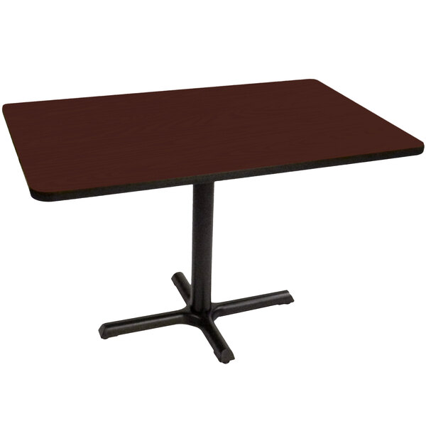 Correll 30″ x 42″ Rectangular Cherry Finish Standard Height High Pressure Cafe / Breakroom Table