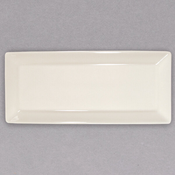 A white rectangular Homer Laughlin china tray.