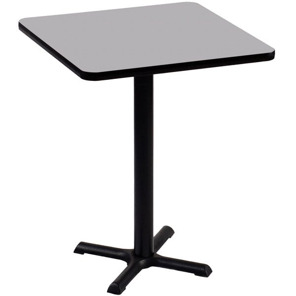 Correll 36″ Square Gray Granite Finish Bar Height High Pressure Cafe / Breakroom Table