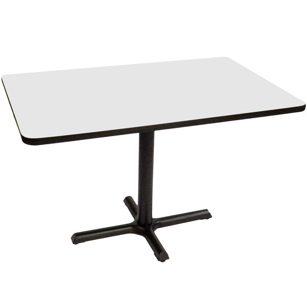 Correll 30″ x 48″ Rectangular White Finish Standard Height High Pressure Cafe / Breakroom Table