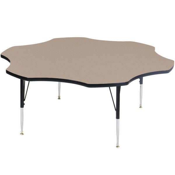 Correll 60″ Flower Savannah Sand Finish 19″ – 29″ Adjustable Height Premium Laminate High Pressure Top Activity Table
