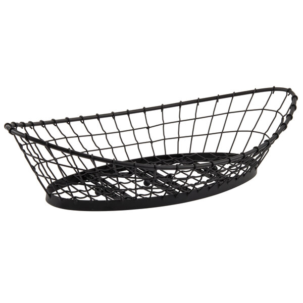 Tablecraft GMT2412 Grand Master Transformer Oblong Black Metal Basket