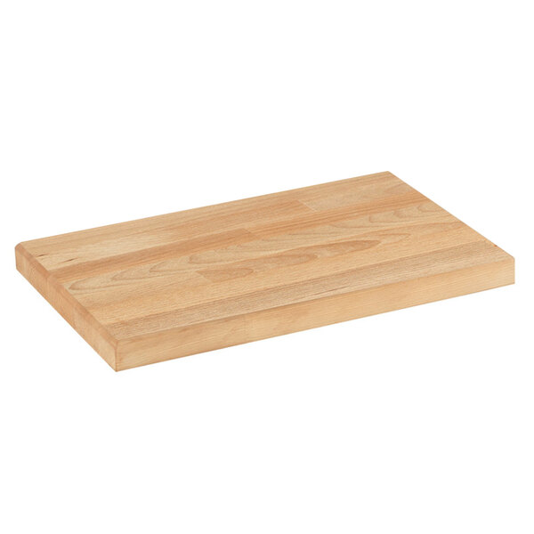 An Eastern Tabletop wooden butcher block on a white background.