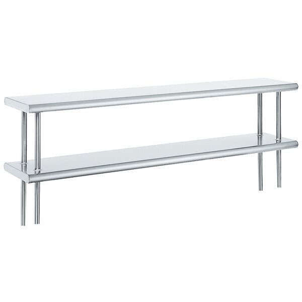 Advance Tabco ODS-12-36 12" x 36" Table Mounted Double Deck Stainless Steel Shelving Unit