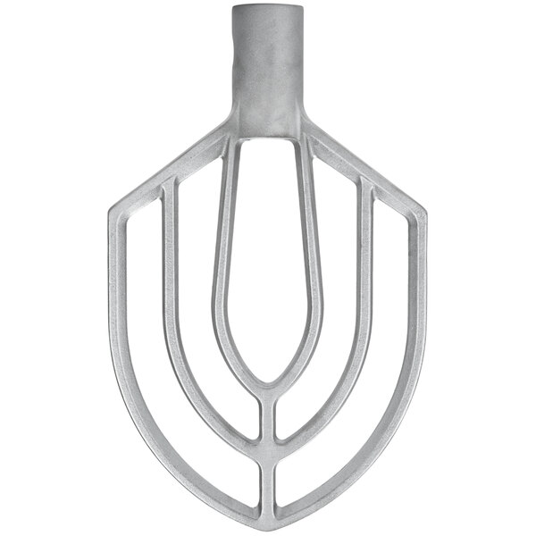 A silver Vollrath flat beater attachment.