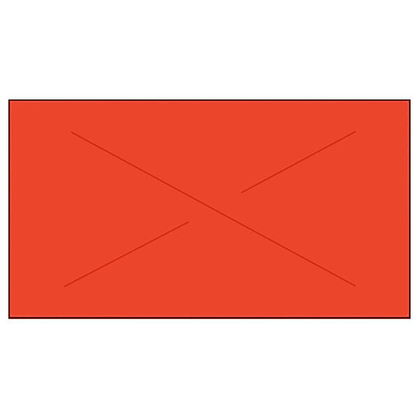 A red rectangular object with black lines.