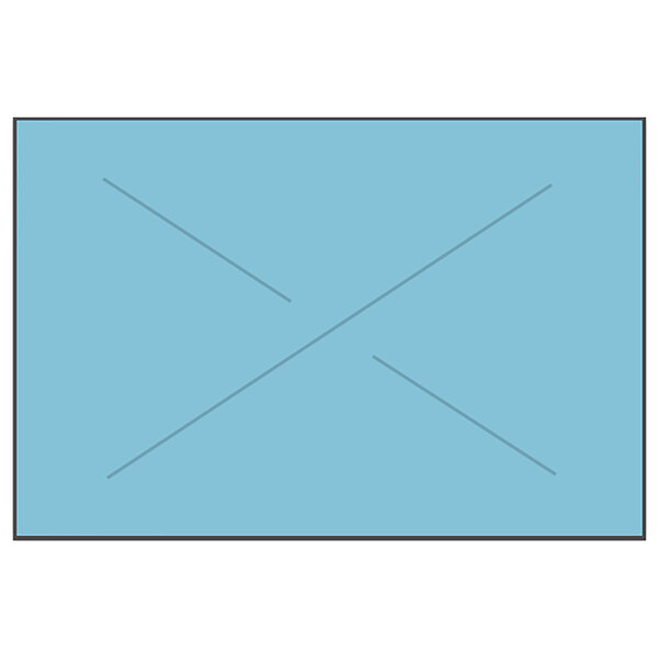 A blue rectangle with black lines and x marks.