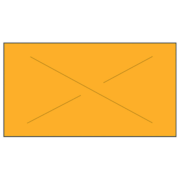 A yellow rectangular object with orange and black lines.