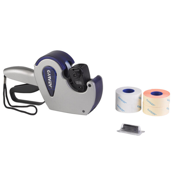 A Garvey labeler starter kit with a roll of tape.