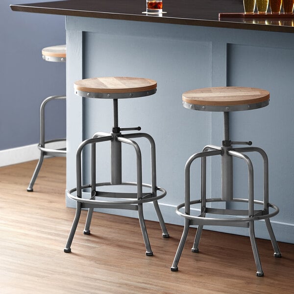 Coaster Dining Chairs and Bar Stools Adjustable Height Contemporary Bar  Stool with Swivel Seat - Suburban Furniture - Bar Stools