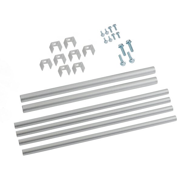 A set of metal rods and screws for Regency bun pan racks.