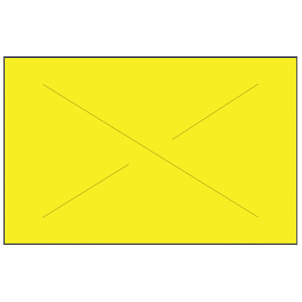 A yellow rectangular label with black lines.