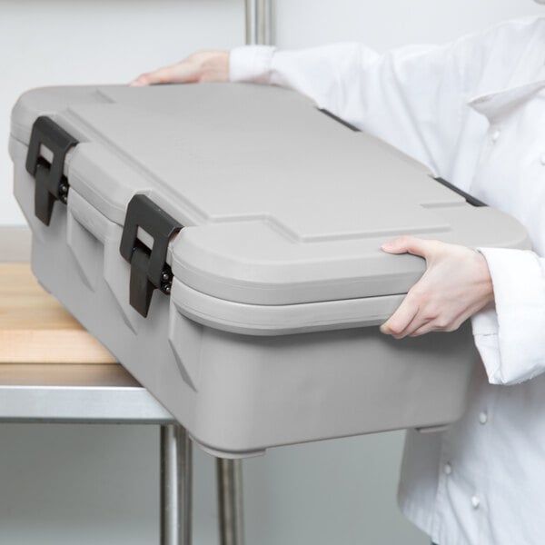Cambro UPCS160480 Camcarrier S-Series® Speckled Gray Top Loading 6" Deep Insulated Food Pan Carrier