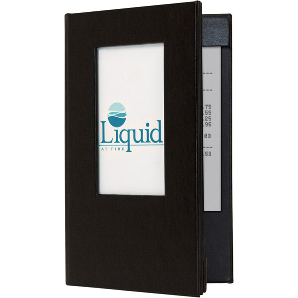 H. Risch, Inc. 5000HST MONPKT 5" x 9" Monticello Black Check Presenter