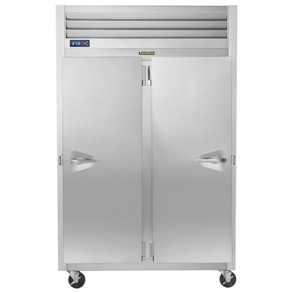 Traulsen G20016P 2 Section Solid Door Pass-Through Refrigerator - Right / Left Hinged Doors