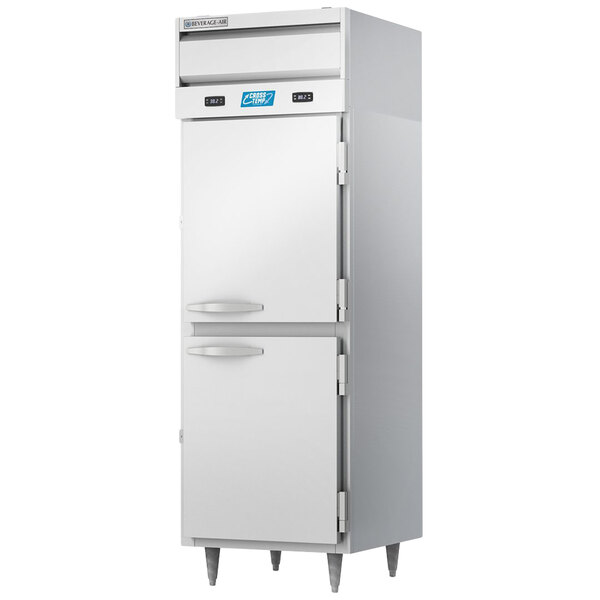 Beverage-Air CT12-12HC-1HS Cross-Temp Half Door Convertible Reach