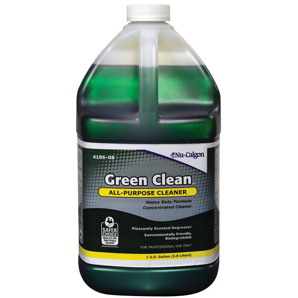 Nu-Calgon 4186-08 1 Gallon Green Clean All-Purpose Cleaner - 4/Case