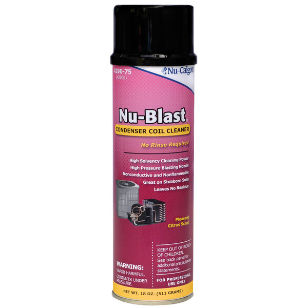 An 18 oz. can of Nu-Blast aerosol condenser coil cleaner.