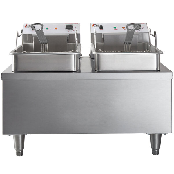 Cooking Performance Group EF302 30 lb. Dual Tank HeavyDuty Electric