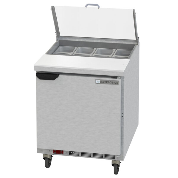 Beverage-Air SPED27HC-CL Elite Series 27" 2 Drawer Refrigerated Sandwich Prep Table with Clear Lid