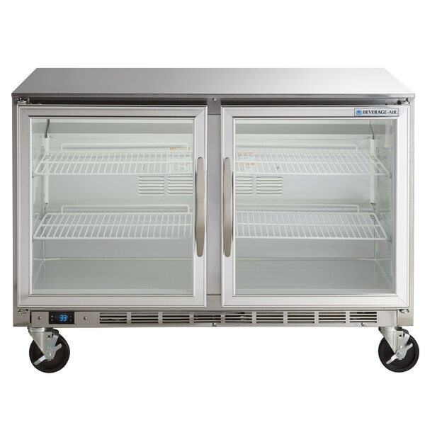 BeverageAir UCR48AHC25 48" Glass Door Undercounter Refrigerator