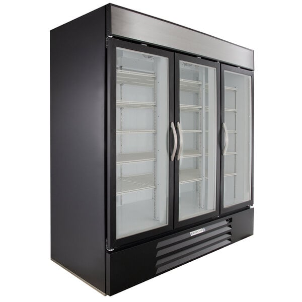 Beverage-Air MMF72HC-5-B MarketMax 75" Black Glass Door Merchandiser Freezer - 68.5 Cu. Ft.