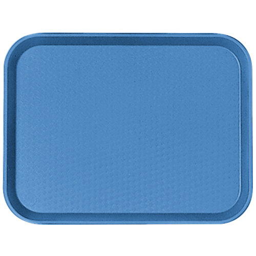 Cambro 1216FF168 blue polypropylene fast food tray with textured surface, top-down view