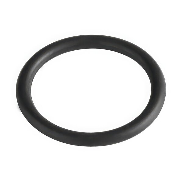 A black rubber drain gasket for Avantco fryers.