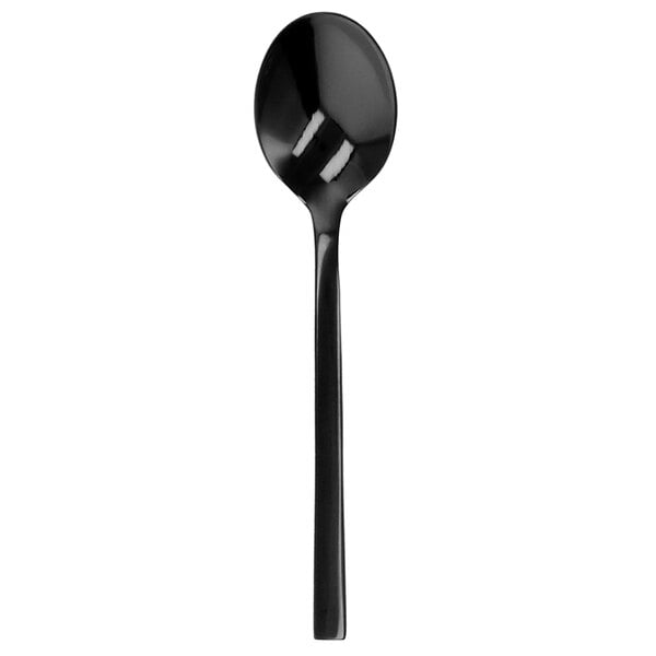 A black Walco stainless steel teaspoon with a long handle.