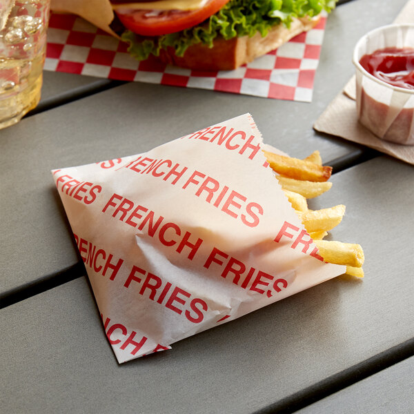 Carnival King 4 1/2" x 3 1/2" Small Printed French Fry Bag 2000/Case