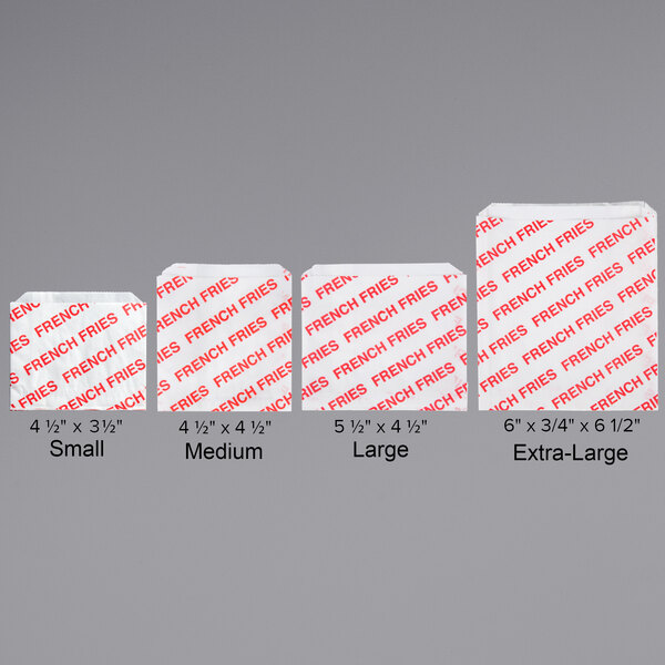 Carnival King 4 1/2" x 3 1/2" Small Printed French Fry Bag 2000/Case