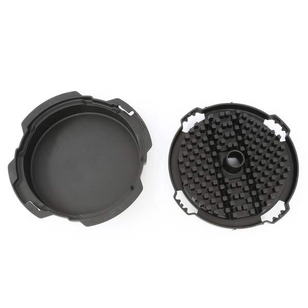 A black round Sammic Quick Grid Cleaner Kit with holes in it.