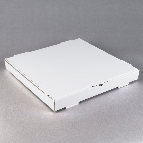 18" x 18" x 2" White Customizable Corrugated Plain Pizza / Bakery Box - 50/Bundle