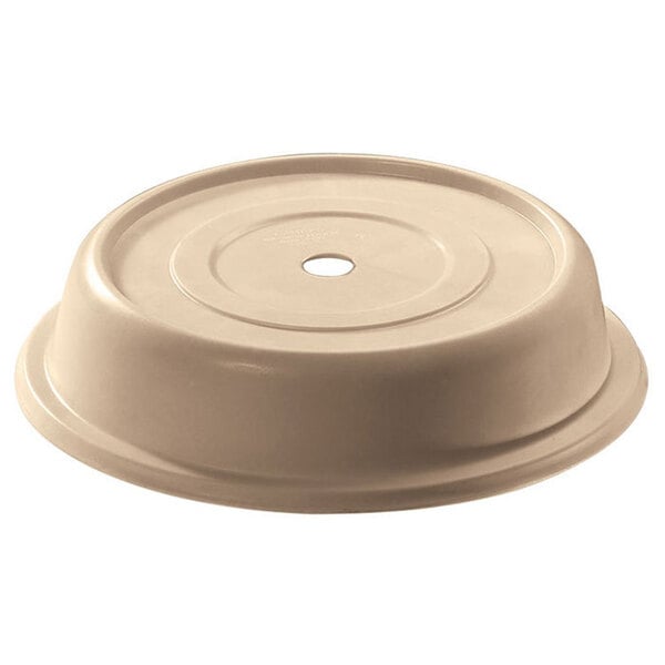 Cambro 806CW133 Camwear Camcover 8 7/16" Beige Plate Cover - 12/Case