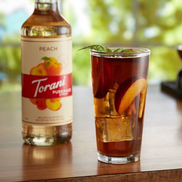 Torani 750 mL Puremade Peach Flavoring Syrup