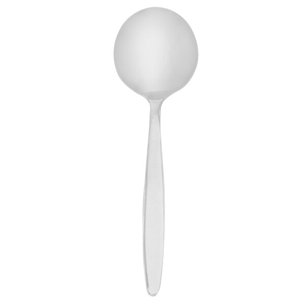 A white Walco stainless steel bouillon spoon with a handle.
