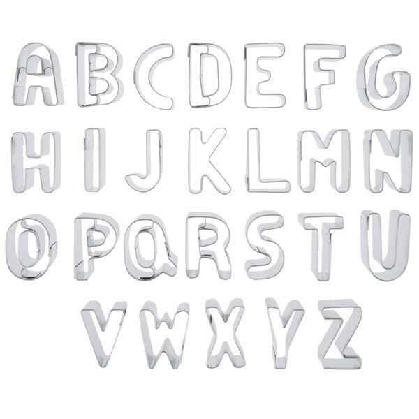 ShengHai 26-Piece Large Alphabet Cookie Cutter Set A - Z Stainless Steel 