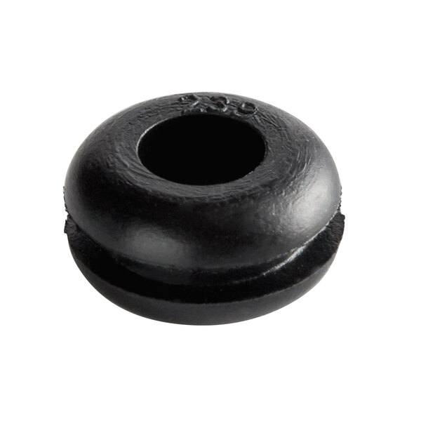 A black Sunkist upper grommet with a hole in it.