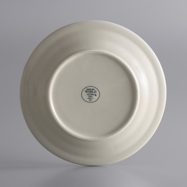 Libbey PWC7 Princess White 7 1/8" Ultima Cream White Round Rolled Edge