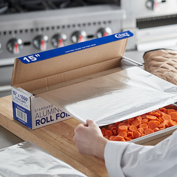 24x KITCHEN TIN FOIL BACO ALUMINIUM ROLL CATERING STRONG XTRA WIDE 450mm X 25 FT 
