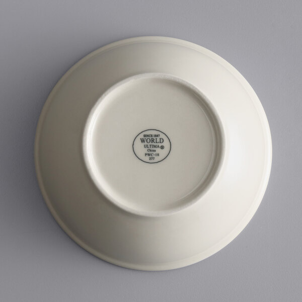 Libbey PWC18 Princess White 16 oz. Ultima Cream White Round Rolled