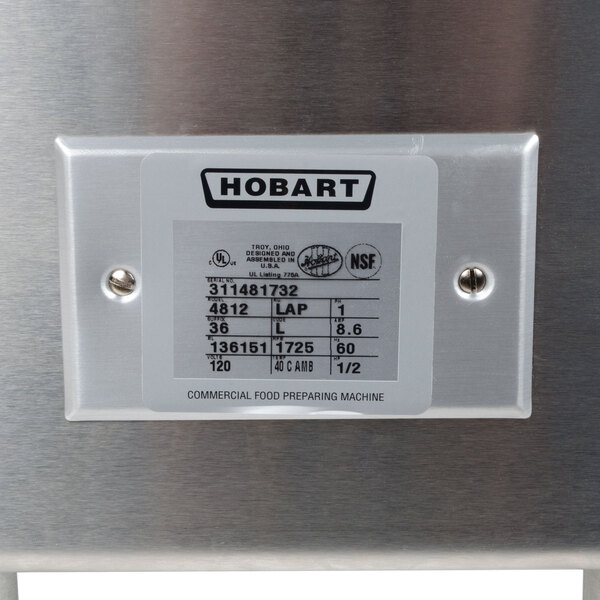 Hobart 4812 36 12 Meat Grinder Chopper 120V 1 2 Hp hobart-4812-36-12-meat-grinder-chopper-120v-1-2-hp