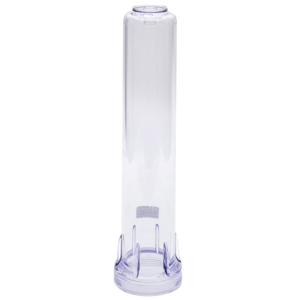 A clear cylinder with a clear base.