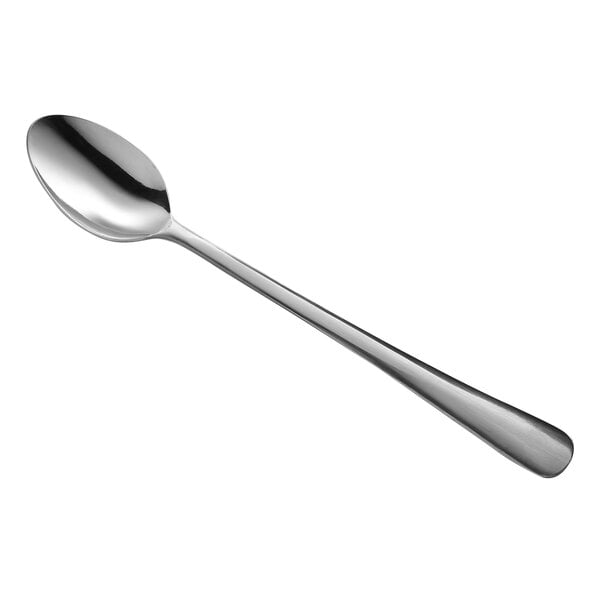 A Libbey Windsor Grandeur iced tea spoon with a silver handle.