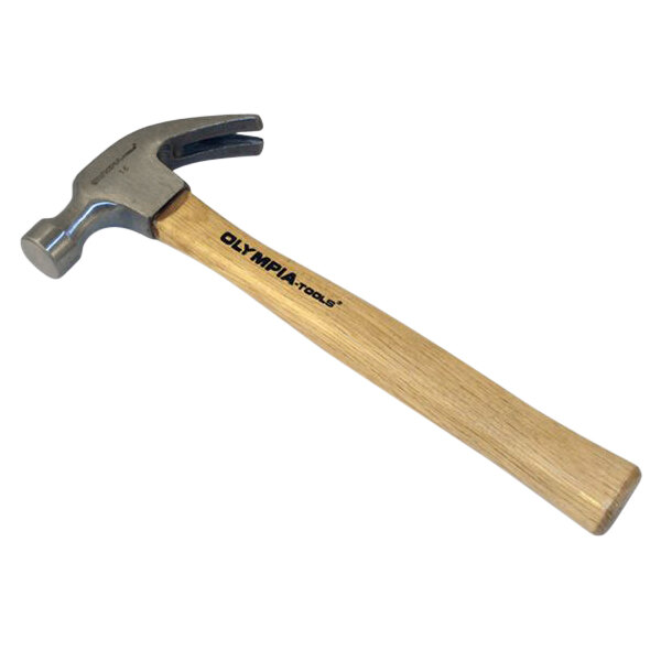 Olympia Tools 60034 16 oz. Claw Hammer with Wood Handle