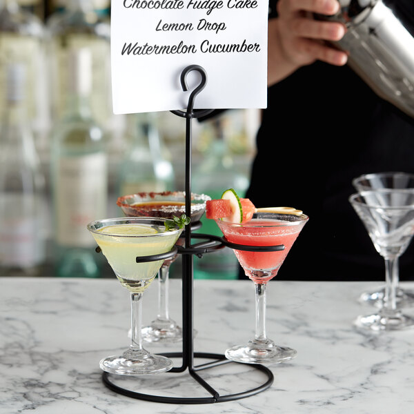 Martini Flight with Mini Martini Glasses Set (Acopa) staurantStore